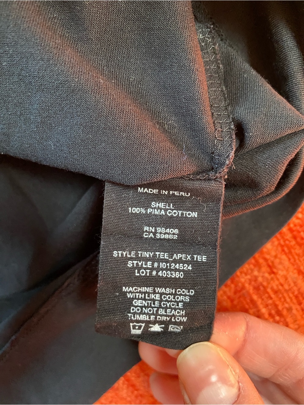 Theory Black Tiny Tee 100% Pima Cotton Shirt Apex Shirt - Picture 6 of 7